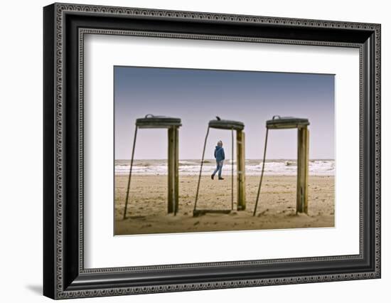 Germany, Schleswig-Holstein, Nordfriesland, Eiderstedt, Sankt Peter-Ording, Beach-Ingo Boelter-Framed Photographic Print