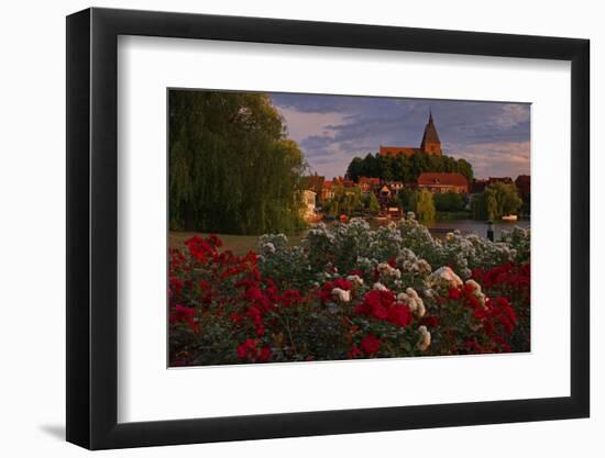 Germany, Schleswig-Holstein, Old Town of Mšlln, Twilight-Thomas Ebelt-Framed Photographic Print