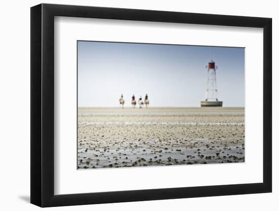 Germany, Schleswig-Holstein, Pellworm, Mud Flats, Rider-Ingo Boelter-Framed Photographic Print