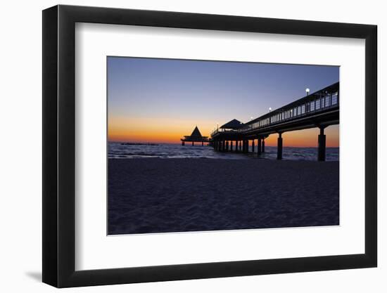 Germany, the Baltic Sea, Island Usedom, Heringsdorf, Beach, Pier, Morning Mood-Chris Seba-Framed Photographic Print