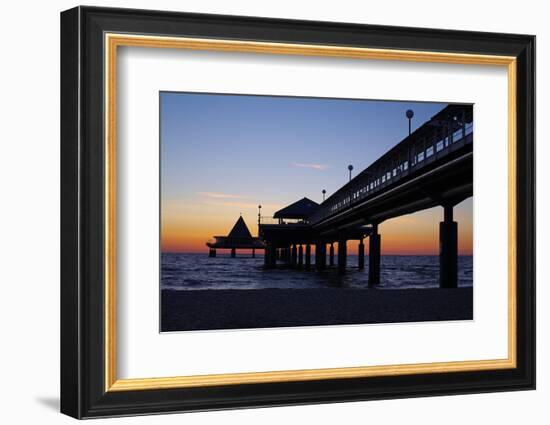 Germany, the Baltic Sea, Island Usedom, Heringsdorf, Beach, Pier, Morning Mood-Chris Seba-Framed Photographic Print