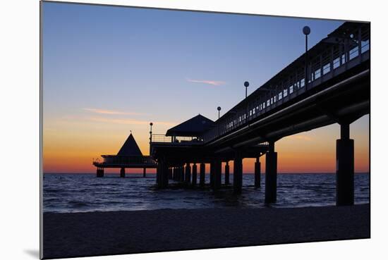 Germany, the Baltic Sea, Island Usedom, Heringsdorf, Beach, Pier, Morning Mood-Chris Seba-Mounted Photographic Print