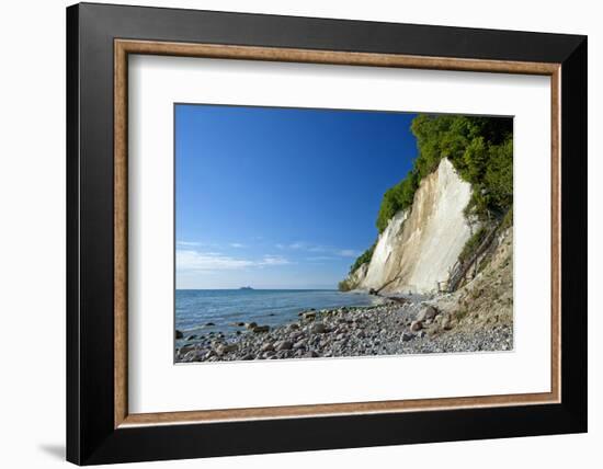 Germany, the Baltic Sea, Western Pomerania, Island RŸgen, Chalk Rocks, Ferry, Horizon-Chris Seba-Framed Photographic Print