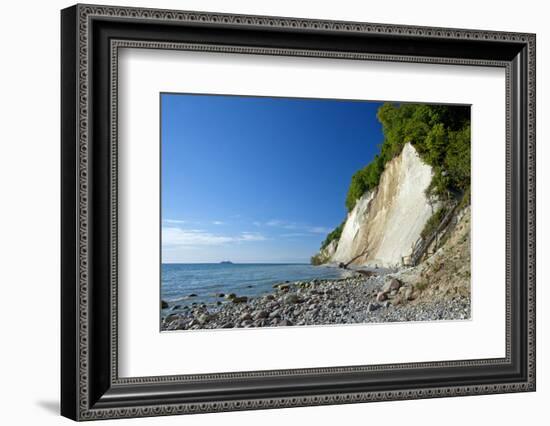Germany, the Baltic Sea, Western Pomerania, Island RŸgen, Chalk Rocks, Ferry, Horizon-Chris Seba-Framed Photographic Print