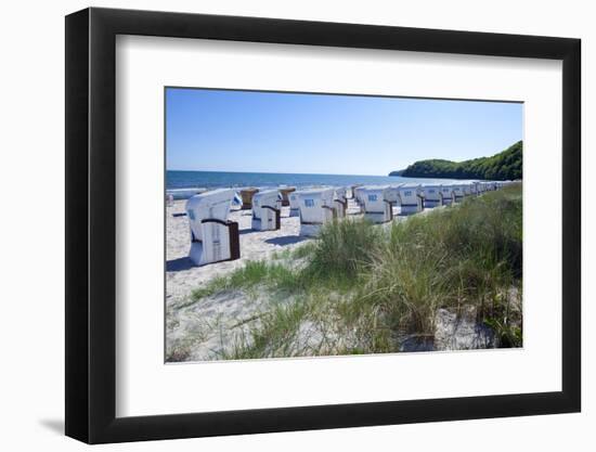 Germany, the Baltic Sea, Western Pomerania, Island R?gen, Seaside Resort Binz, Beach Chairs-Chris Seba-Framed Photographic Print