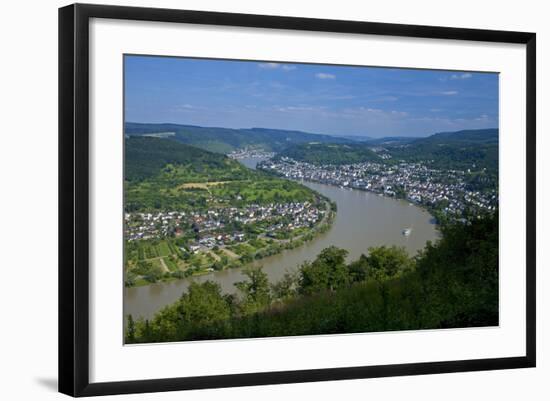 Germany, the Rhine, Boppard, Rhine Loop, Panoramic View-Chris Seba-Framed Photographic Print