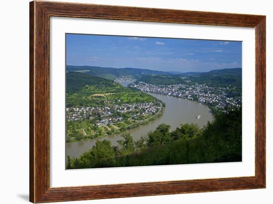 Germany, the Rhine, Boppard, Rhine Loop, Panoramic View-Chris Seba-Framed Photographic Print