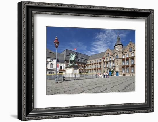 Germany, the Rhine, Dusseldorf, Old Town, Marketplace, City Hall, Jan Wellem Monument-Chris Seba-Framed Photographic Print
