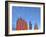 Germany, Thuringia, Erfurt, Domplatz, Severichurch, St. Mary's Cathedral, Monument, Lighting, Dusk-Harald Schšn-Framed Photographic Print