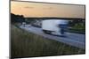 Germany, Thuringia, Highway A9 Close 'Lederhose', Truck and Car in Motion Blur at Sundown-Andreas Vitting-Mounted Photographic Print