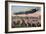 Germany - View of a Zeppelin Blimp over Grazing Sheep-Lantern Press-Framed Art Print