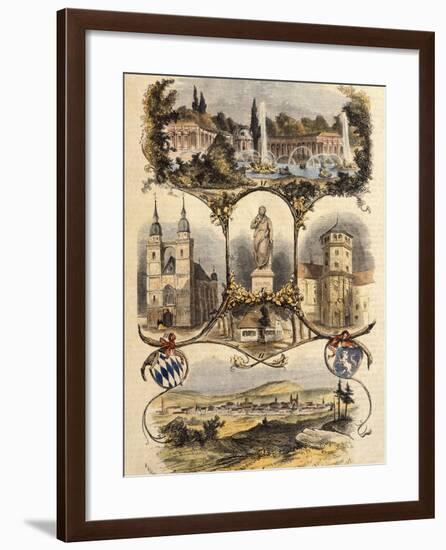 Germany, View of Bayreuth, 1860-null-Framed Giclee Print