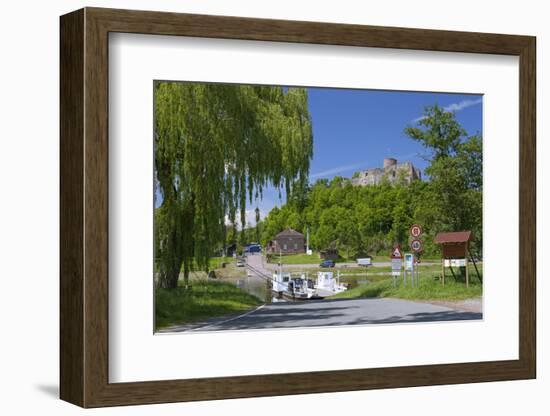 Germany, Weserbergland (Weser Mountainous Country), Lower Saxony, Polle, Weser Ferry-Chris Seba-Framed Photographic Print