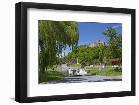 Germany, Weserbergland (Weser Mountainous Country), Lower Saxony, Polle, Weser Ferry-Chris Seba-Framed Photographic Print