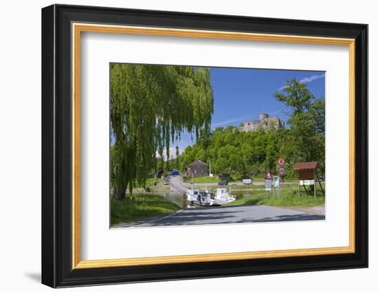 Germany, Weserbergland (Weser Mountainous Country), Lower Saxony, Polle, Weser Ferry-Chris Seba-Framed Photographic Print