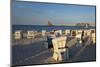 Germany, Western Pomerania, Island Usedom, Heringsdorf, Pier, Beach Chairs, Evening Light-Chris Seba-Mounted Photographic Print