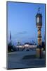 Germany, Western Pomerania, Island Usedom, Seaside Resort Ahlbeck, Pier, Column Clock, Evening-Chris Seba-Mounted Photographic Print