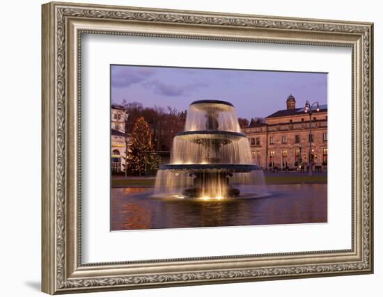 Germany, Wiesbaden, Health Resort House, Well, Dusk-Catharina Lux-Framed Photographic Print