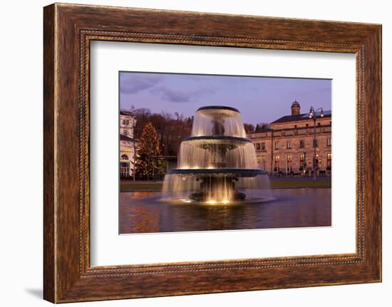 Germany, Wiesbaden, Health Resort House, Well, Dusk-Catharina Lux-Framed Photographic Print