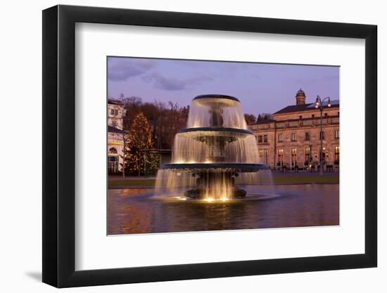 Germany, Wiesbaden, Health Resort House, Well, Dusk-Catharina Lux-Framed Photographic Print