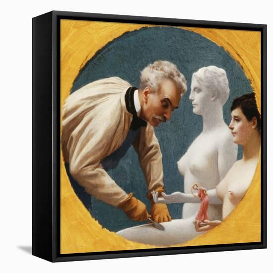 Gerome and Tanagra-Jean Leon Gerome-Framed Premier Image Canvas