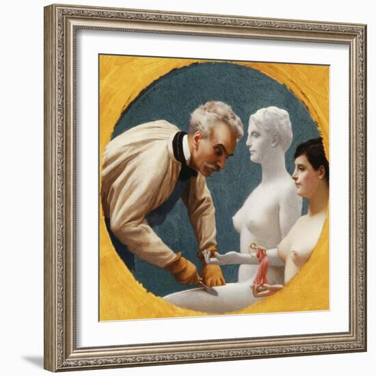 Gerome and Tanagra-Jean Leon Gerome-Framed Giclee Print