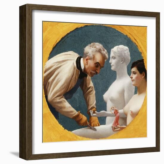 Gerome and Tanagra-Jean Leon Gerome-Framed Giclee Print