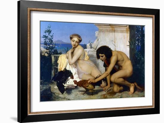 Gerome: Cockfight, 1846-Jean Leon Gerome-Framed Giclee Print
