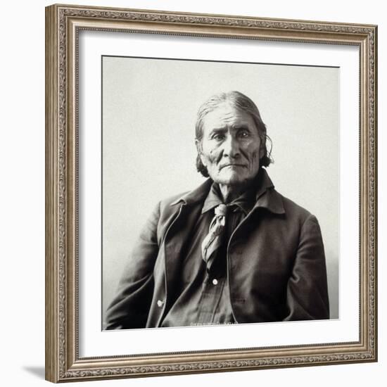 Geronimo (1829-1909)-Adolph F^ Muhr-Framed Photographic Print
