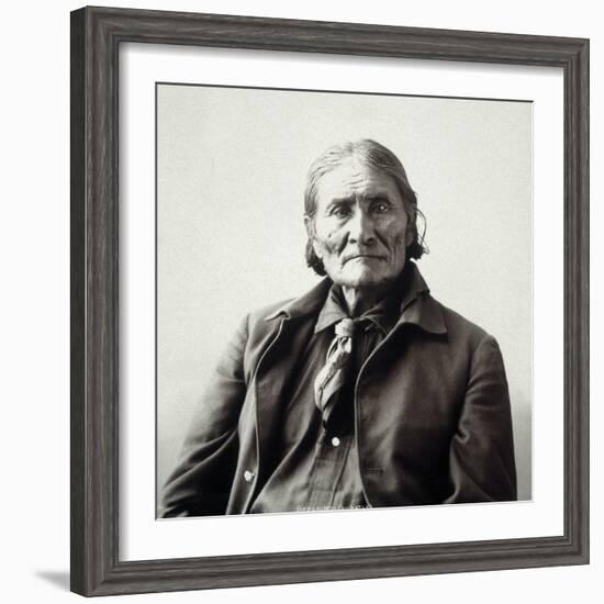 Geronimo (1829-1909)-Adolph F^ Muhr-Framed Photographic Print