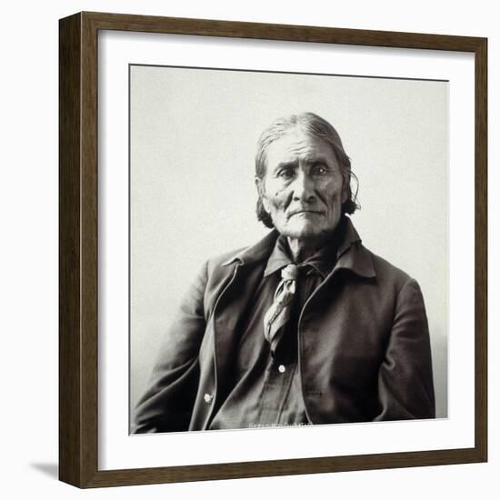 Geronimo (1829-1909)-Adolph F^ Muhr-Framed Photographic Print