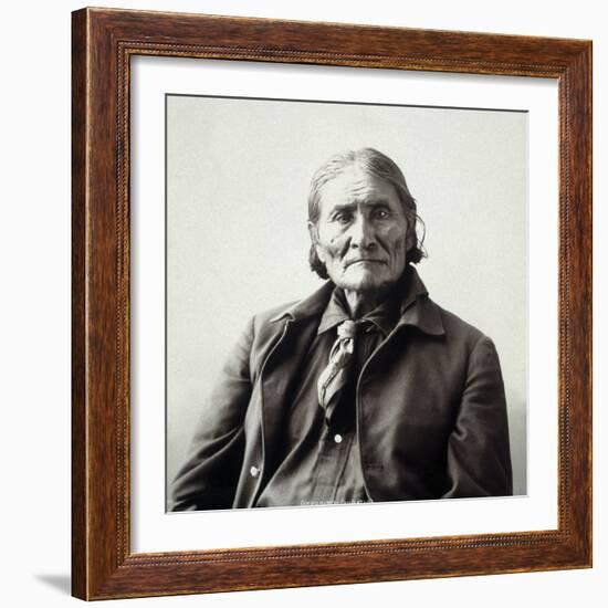 Geronimo (1829-1909)-Adolph F^ Muhr-Framed Photographic Print