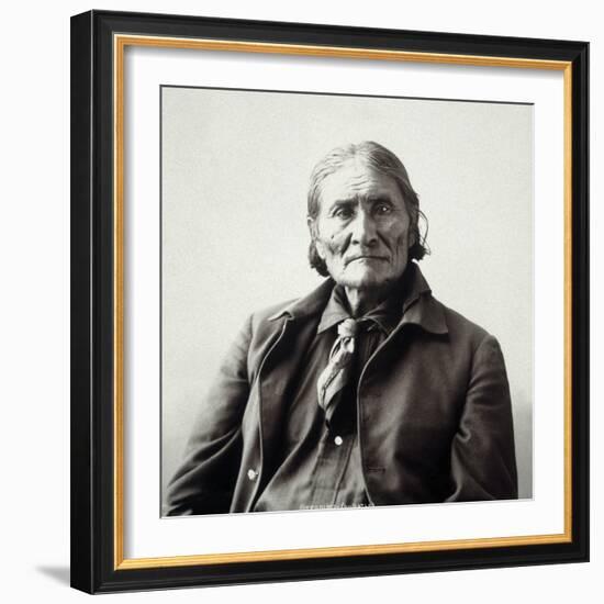 Geronimo (1829-1909)-Adolph F^ Muhr-Framed Photographic Print