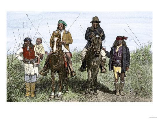 Geronimo And Natchez On Horseback During The Apache Wars C 16 Giclee Print Art Com