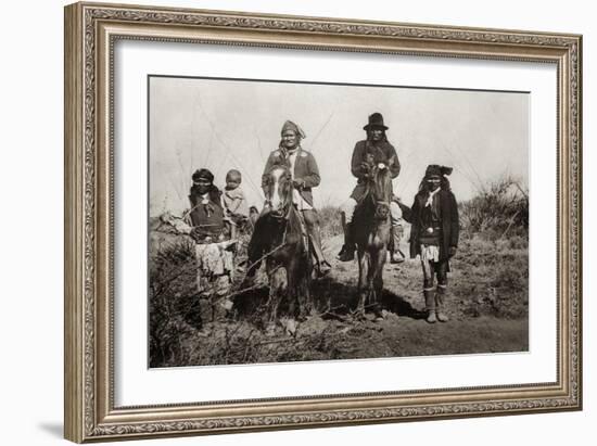 Geronimo (Goyathlay, "One who Yawns"), 1829-1909 Apache Indian Chief-null-Framed Giclee Print