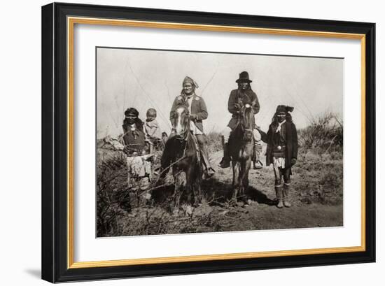 Geronimo (Goyathlay, "One who Yawns"), 1829-1909 Apache Indian Chief-null-Framed Giclee Print