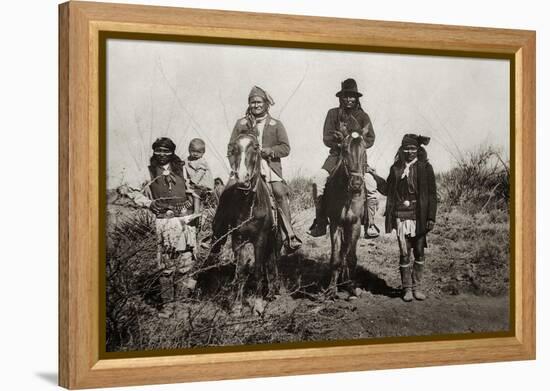 Geronimo (Goyathlay, "One who Yawns"), 1829-1909 Apache Indian Chief-null-Framed Premier Image Canvas