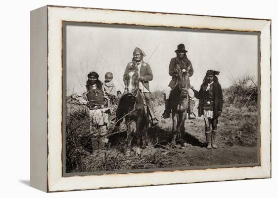 Geronimo (Goyathlay, "One who Yawns"), 1829-1909 Apache Indian Chief-null-Framed Premier Image Canvas