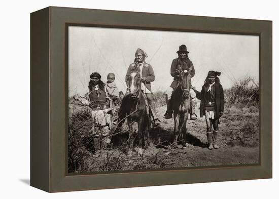 Geronimo (Goyathlay, "One who Yawns"), 1829-1909 Apache Indian Chief-null-Framed Premier Image Canvas