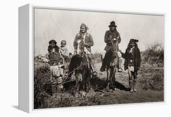 Geronimo (Goyathlay, "One who Yawns"), 1829-1909 Apache Indian Chief-null-Framed Premier Image Canvas