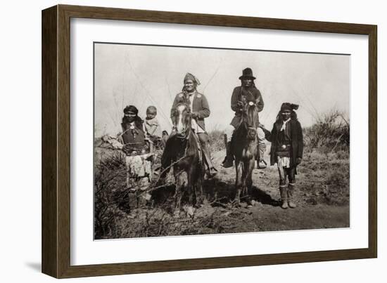 Geronimo (Goyathlay, "One who Yawns"), 1829-1909 Apache Indian Chief-null-Framed Premium Giclee Print