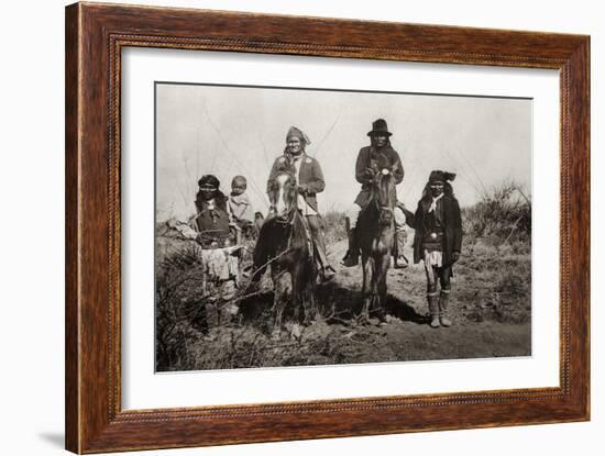 Geronimo (Goyathlay, "One who Yawns"), 1829-1909 Apache Indian Chief-null-Framed Premium Giclee Print