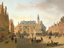 The Fish Market and he Grote Kerk at Haarlem, c.1675-1680-Gerrit Adriaensz Berckheyde-Giclee Print