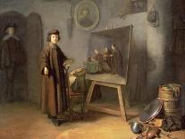 A Painter in His Studio-Gerrit or Gerard Dou-Framed Giclee Print