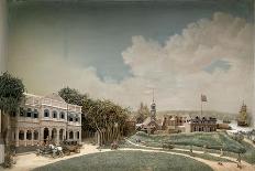 Diorama of Government Square in Paramaribo-Gerrit Schouten-Framed Stretched Canvas