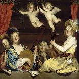 La joueuse de guitare-Gerrit Van Honthorst-Giclee Print