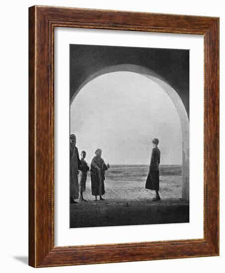 Gertrude Bell Looking Out into the Desert - Iraq-null-Framed Photographic Print