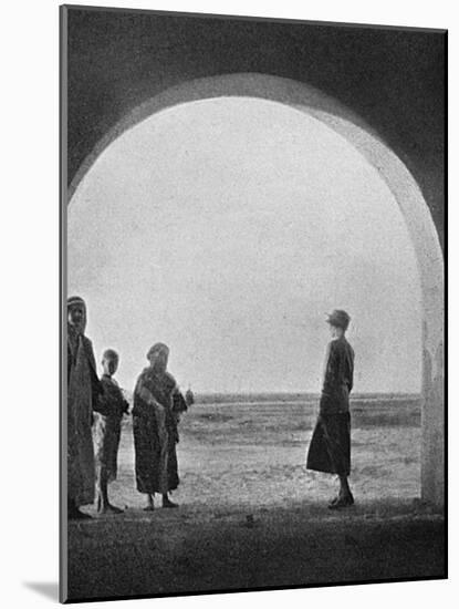 Gertrude Bell Looking Out into the Desert - Iraq-null-Mounted Photographic Print