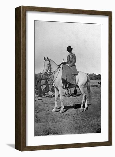 Gertrude Bell on Horseback - Baghdad, Iraq-null-Framed Photographic Print