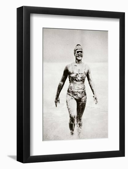 Gertrude Ederle, American swimmer, 1926-Unknown-Framed Photographic Print